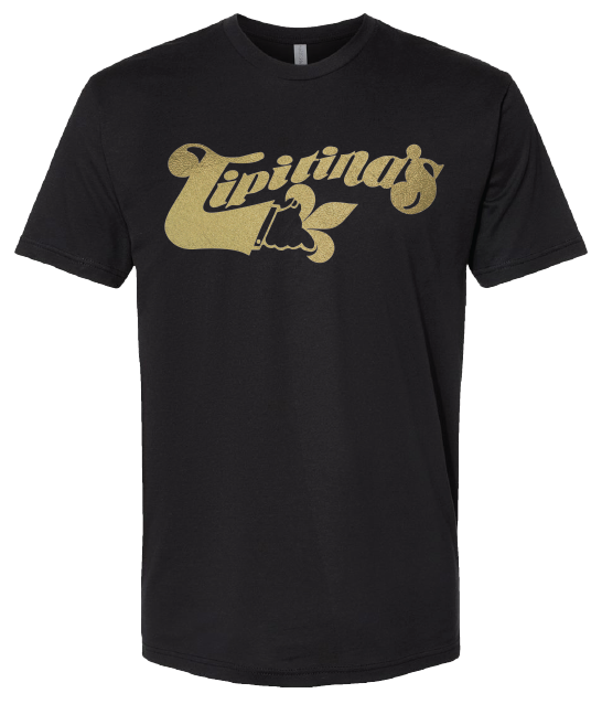 Black & Gold Unisex Fleur-De-Lis Logo Tee