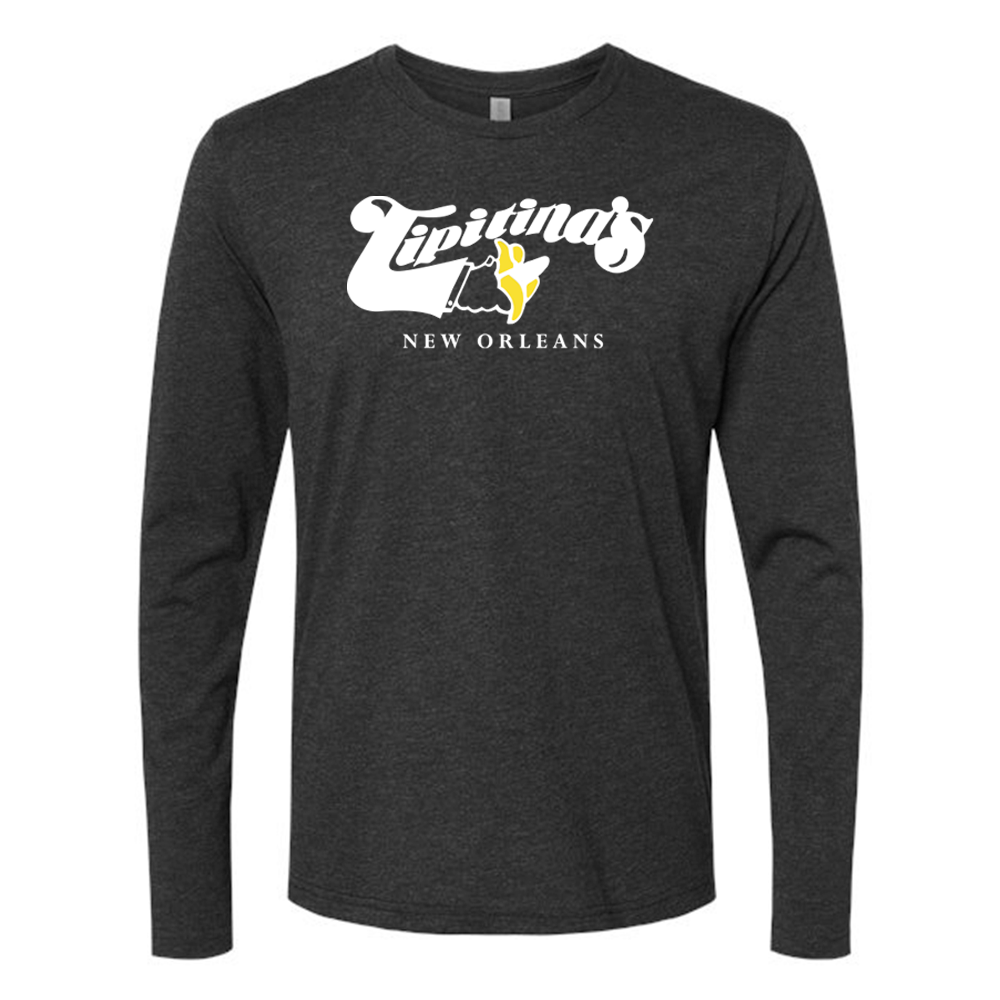 Tipitinas Unisex Long Sleeve Logo Tee Vintage Black Tipitinas 