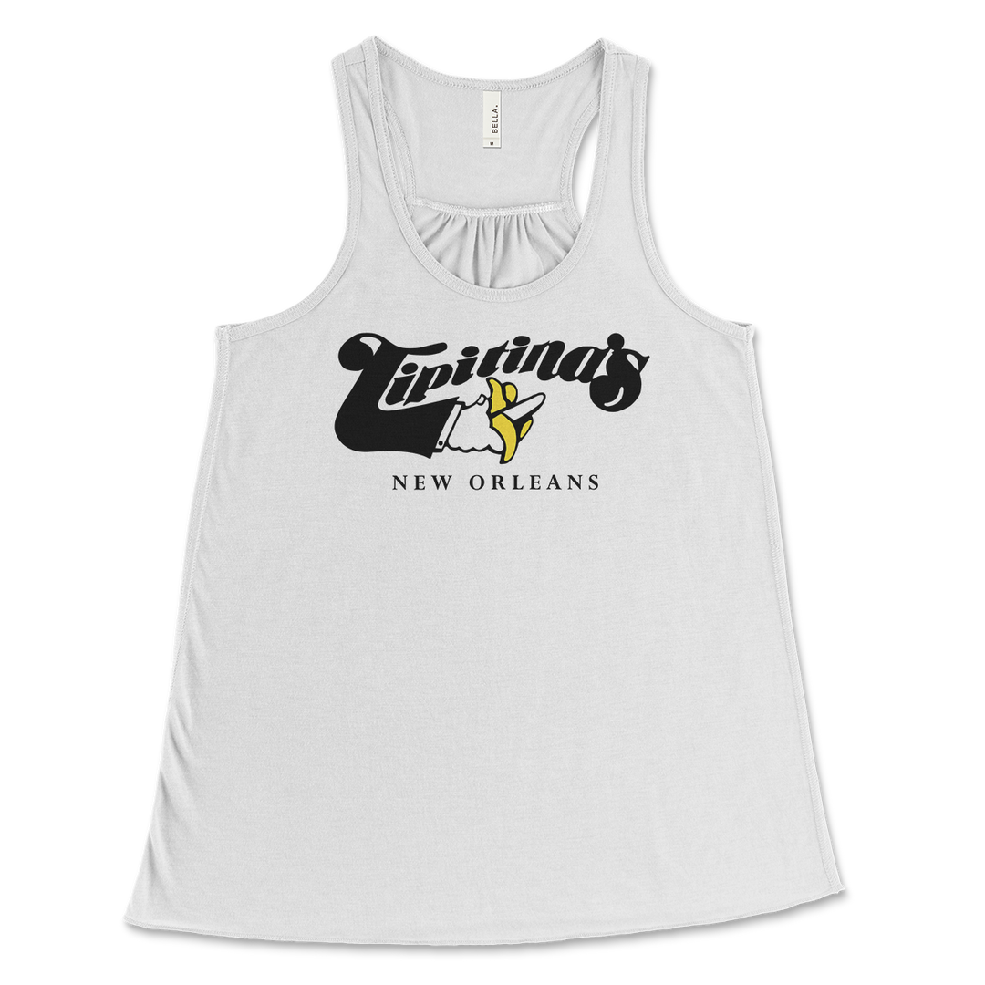 Women's Flowy Racerback Tank Top - White