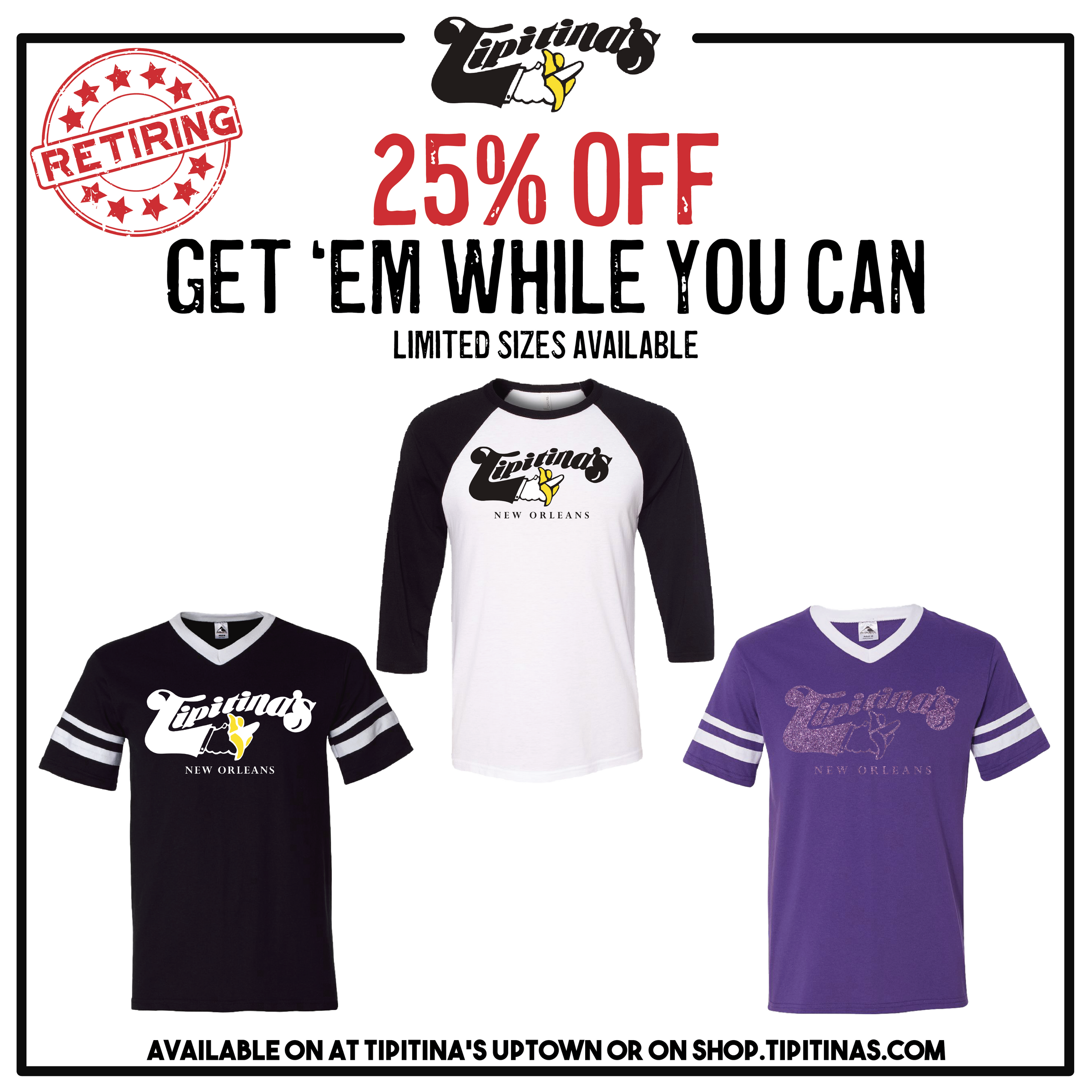 Retiring - 25% off