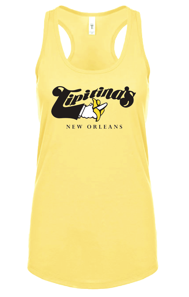 Ladies Racerback Logo Tank Top - Banana Cream