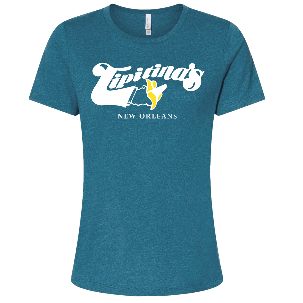 トップス SEE SEE LOGO T XL Ladies Relaxed Fit Logo Tee - Deep Heather Teal – Tipitinas
