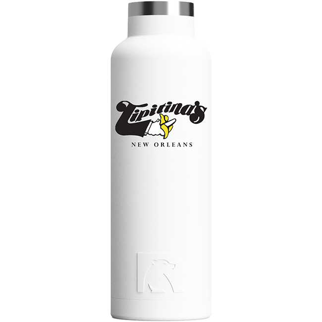 White Logo Water Bottle